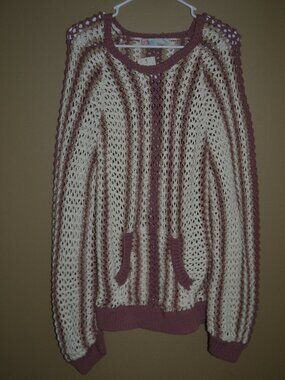 FREE PEOPLE FP BEACH FALL CLOUDS DAYTON STRIPED PULLOVER SWEATER